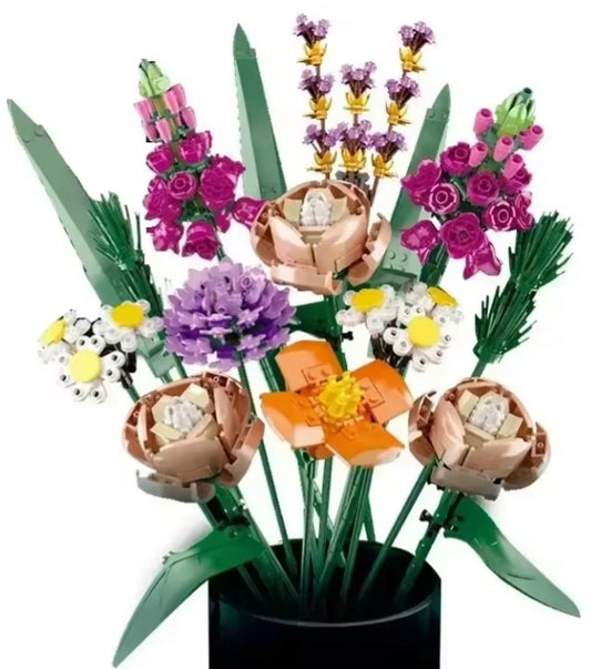 Home Decor Children's Flower Bouquet Building Blocks Set Toys tys bbs