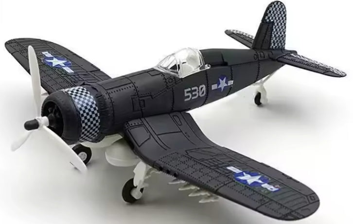 Dark Grey Military Fighter Aeroplane Building Blocks Set Toys tys bbs