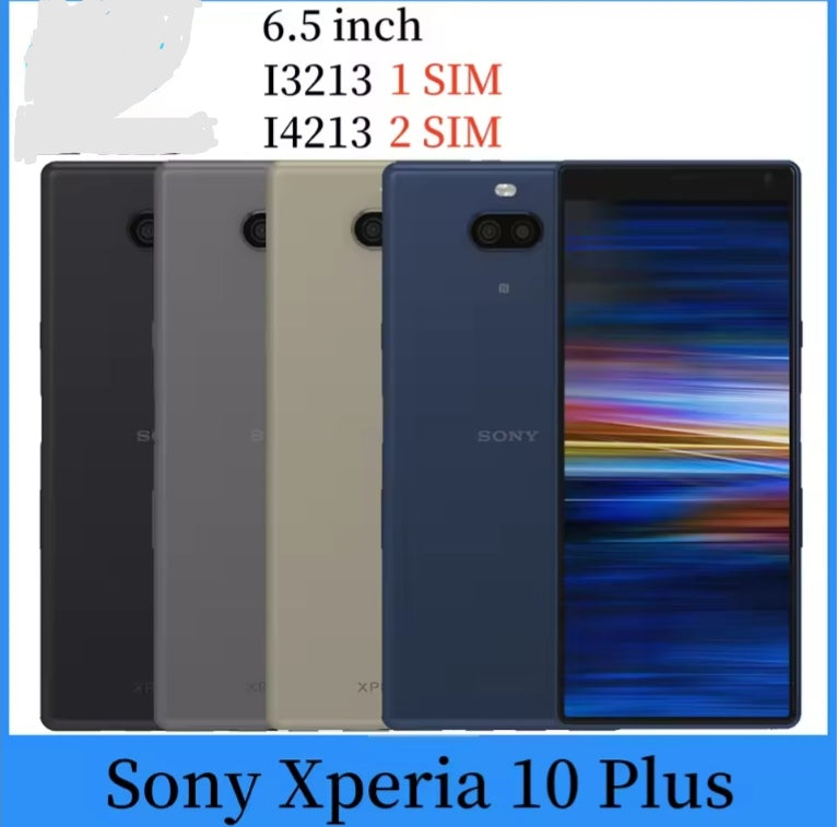 Sony Xperia 10 Plus 4G Smartphone Global Version HD Screen Super/Fast Charging (Simple set 13213) (Gold) Smartphone smp
