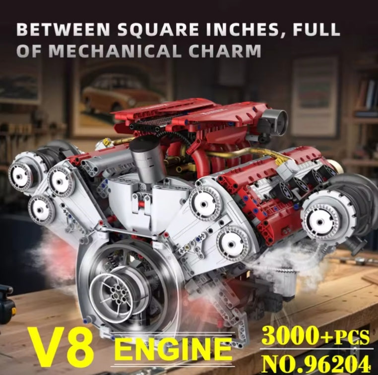 Remote Controled Motorized V8 Engine Building Block Set Toys For Adult Kids tys bbs crs