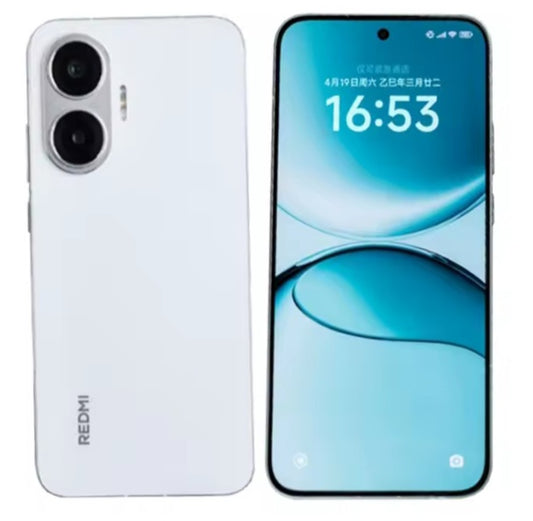 Xiaomi Redmi Turbo 4 Pro 5G Chinese Version White Smartphone Facial Recognition & Fingerprint Unlock Function Dust Water & Scratch Resistant HD Screen Super/Fast Charging (RAM 12GB+512GB ROM) Smartphone. smp