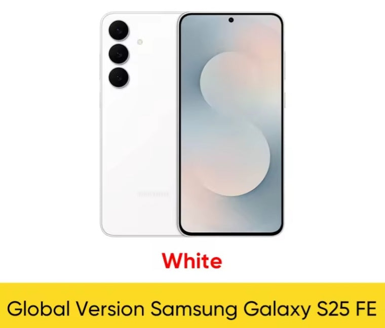 Samsung Galaxy S25 FE Smartphone Samsung Exynos 2400 Global Version 6.7inch HD Screen RAM 8GB+256GB ROM (White) Smartphone smp