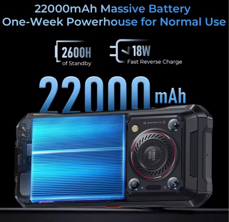 OUKITEL WP33 Pro Rugged Waterproof Smartphone Global Version HD 6.6inch Screen (Black) Smartphone smp
