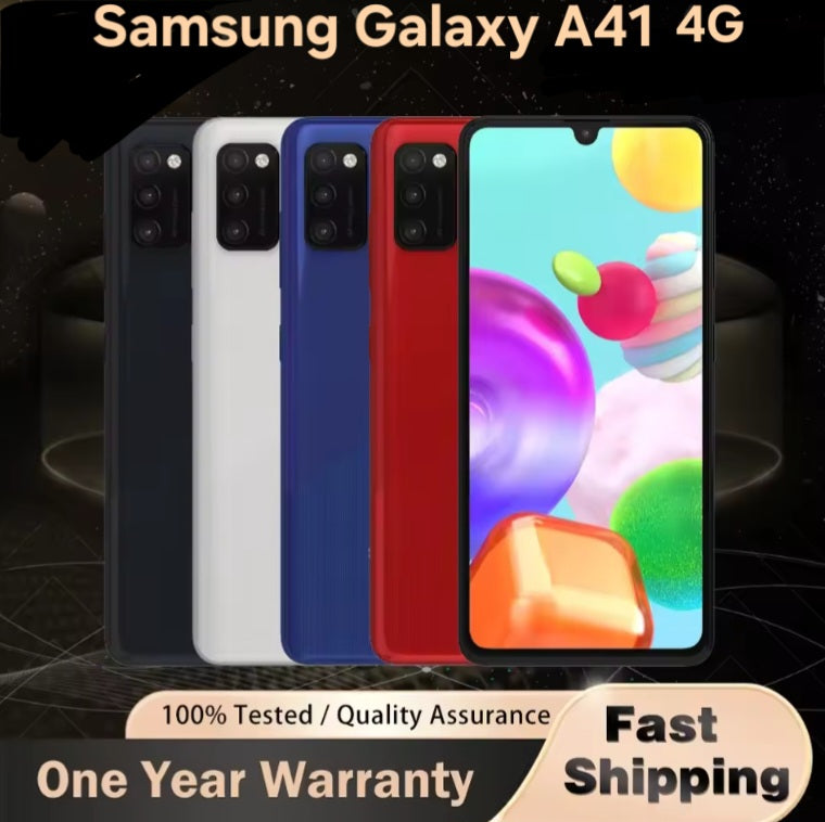 Samsung Galaxy A41 4G Global Version Blue Smartphone Dust Water & Scratch Resistant HD Screen Super/Fast Charging Smartphone. smp