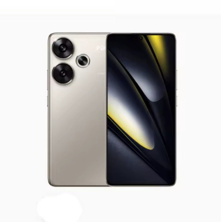 Xiaomi Poco F6 5G Global Version Gold Smartphone Facial Recognition & Fingerprint Unlock Function Dust Water & Scratch Resistant HD Screen Super/Fast Charging (RAM 16GB+512GB ROM) Smartphone. smp