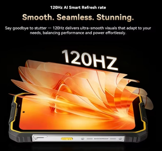 Blackview Pilot 5 Rugged Global Version Smartphone Facial Recognition & Fingerprint Unlock Function Dust Water & Scratch Resistant HD Screen Super/Fast Charging Yellow Smartphone smp