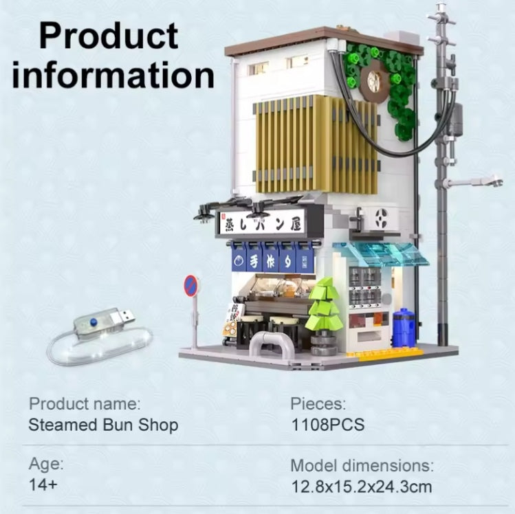 Japanese LED City Building Blocks Set Toys tys bbs