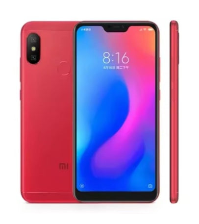 Xiaomi Redmi 6 Pro Global Version Red Smartphone Facial Recognition & Fingerprint Unlock Function Dust Water & Scratch Resistant HD Screen Super/Fast Charging (RAM 3GB+32GB ROM) Smartphone + FREE 128GB TF. smp
