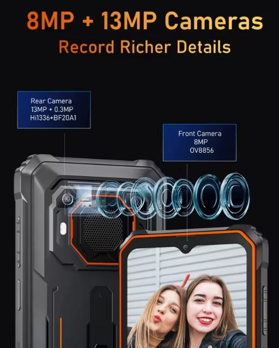 Blackview BV6200 Pro Hello P35: 6.56inch 6GB+128GB Android 13 (Orange) Smartphone smp