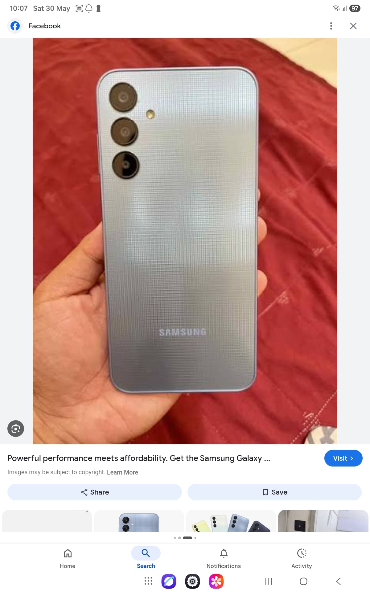 Samsung Galaxy A25 5G Global Version Randomly Selected Color Smartphone Dust Water & Scratch Resistant HD Screen Super/Fast Charging Smartphone (RAM 4GB+64GB ROM). smp