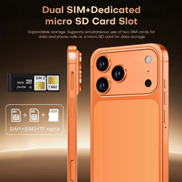 2025 Hot New i17 Pro Max 12GB+512GB 7.3inch HD Global Version 5G Android (Blue) Smartphone smp