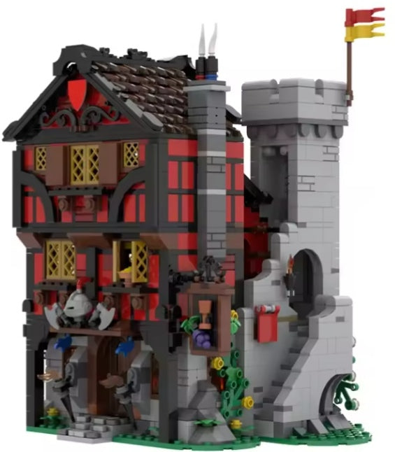 Medieval Town Square Castle Building Blocks Set Toys tys bbs