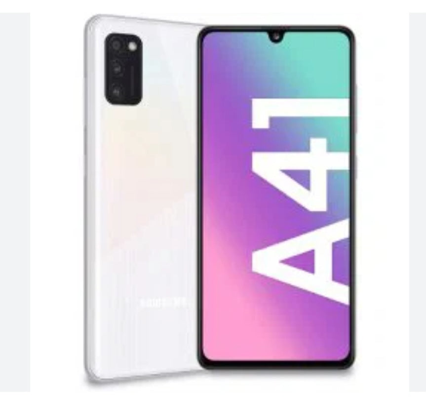 Samsung Galaxy A41 4G Global Version White Smartphone Dust Water & Scratch Resistant HD Screen Super/Fast Charging Smartphone. smp
