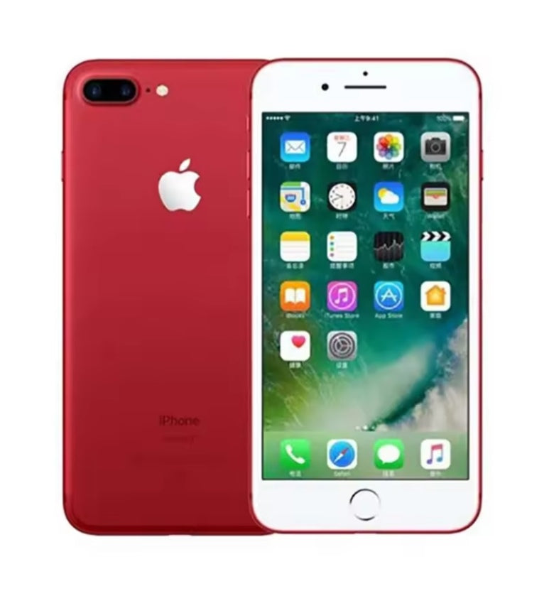 Apple iPhone 7 Plus Smartphone Fingerprint Unlock Function Dust Water & Scratch Resistant HD Screen Super/Fast Charging (256GB ROM) (Red) Smartphone + FREE Earphones. smp