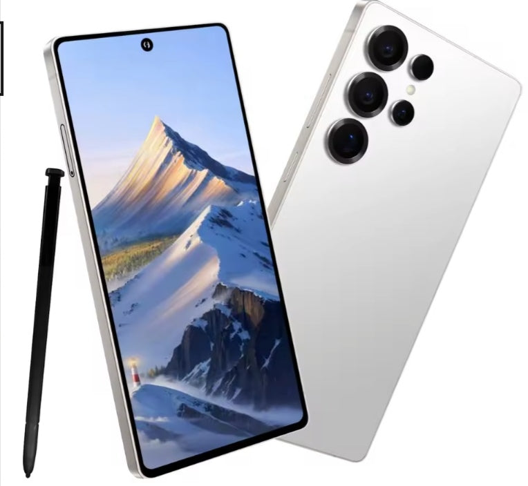 Android Global Version S25 Pro Smartphone Facial Recognition  + Finger Unlock Function RAM 8GB+128GB ROM (White) Smartphone smp