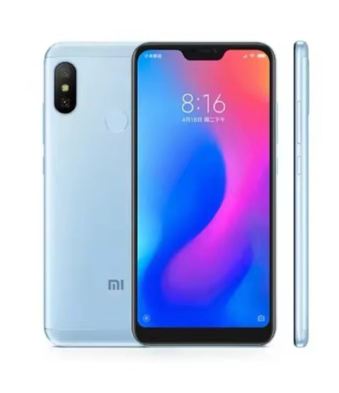 Xiaomi Redmi 6 Pro Global Version Blue Smartphone Facial Recognition & Fingerprint Unlock Function Dust Water & Scratch Resistant HD Screen Super/Fast Charging (RAM 3GB+32GB ROM) Smartphone + FREE 128GB TF. smp