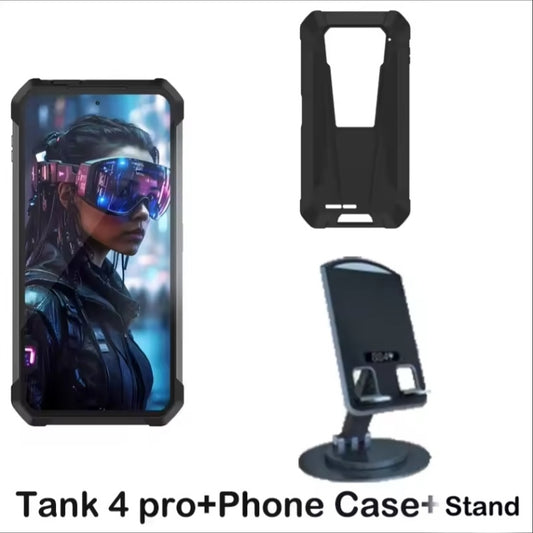 Tank 4 Pro Rugged 5G Android 14 Projector Sports Smartphone (RAM 16GB+512GB ROM) + FREE Stand + FREE Phone Case. smp
