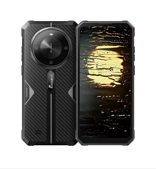 FOSSIBOT F105 Rugged Global Version Gray Smartphone Facial Recognition & Fingerprint Unlock Function Dust Water & Scratch Resistant HD Screen Super/Fast Charging Smartphone smp
