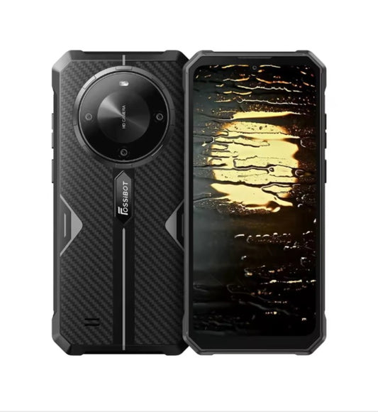 FOSSIBOT F105 Rugged Global Version Gray Smartphone Facial Recognition & Fingerprint Unlock Function Dust Water & Scratch Resistant HD Screen Super/Fast Charging Smartphone smp