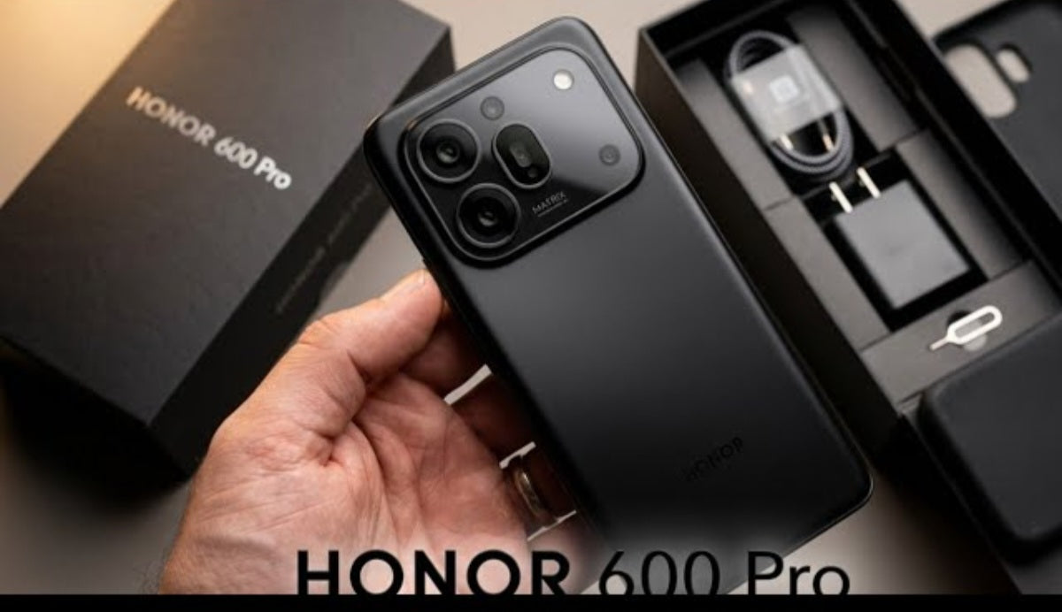 Honor 600 Pro Hong Kong Version Black Smartphone Dust Water & Scratch Resistant HD Screen Super/Fast Charging Smartphone (RAM 12GB+512GB ROM). smp