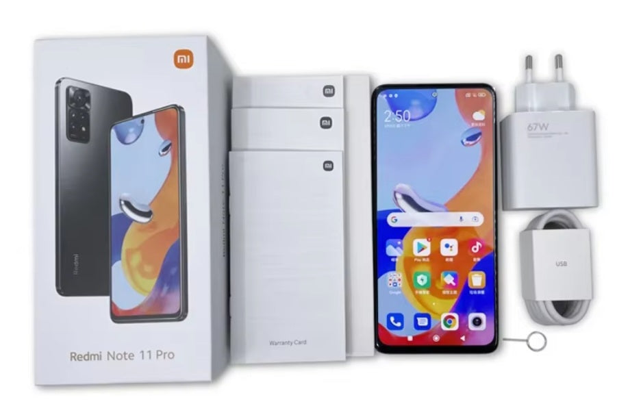 Xiaomi Redmi Note 11 Pro 5G Global Version Sky Blue Smartphone Dust Water & Scratch Resistant HD Screen Super/Fast Charging Smartphone (RAM 8GB+256GB ROM)+ FREE Gift. smp