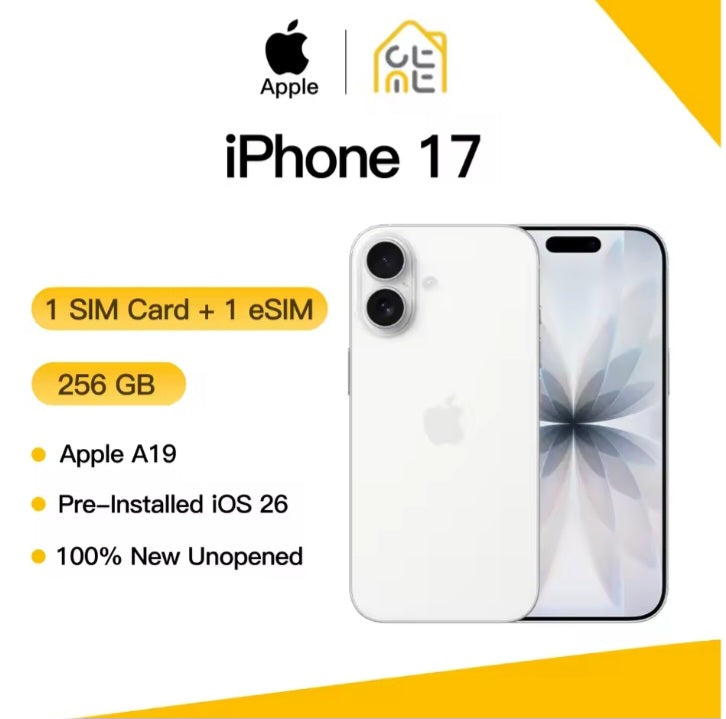 Apple iPhone 17 White Smartphone Dust Water & Scratch Resistant HD Screen Super/Fast Charging Smartphone (256GB ROM). smp