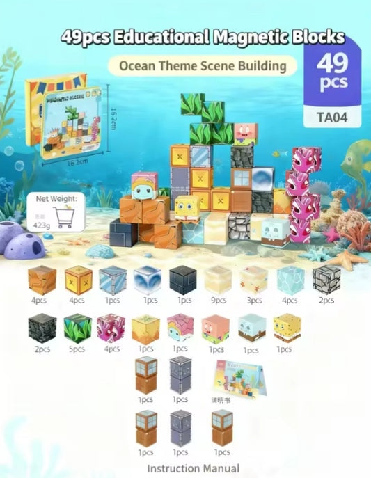 Children's Early Learning Portable Magnetic Building Blocks Set Toys tys edc bbs