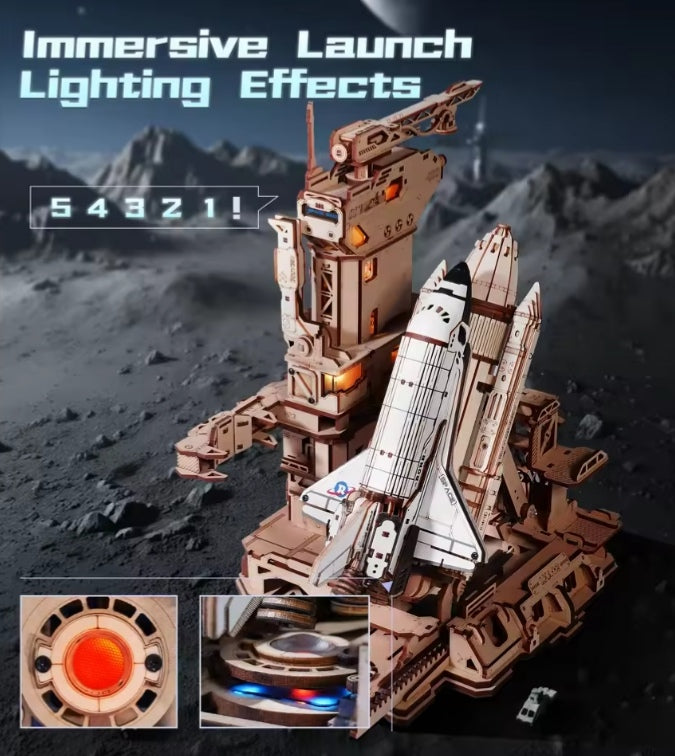 ROKR Space Shuttle Moving Rocket Launch Building Set tys bbs