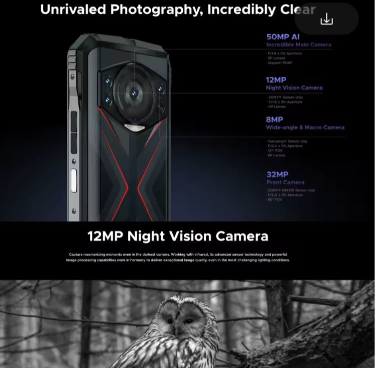 DOOGEE S118 Rugged Waterproof Smartphone Global Version HD Screen (Red) Smartphone smp
