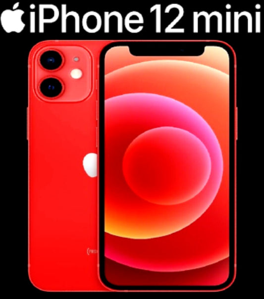 Apple iPhone 12 Mini Smartphone Facial Recognition Function Dust Water & Scratch Resistant HD Screen Super/Fast Charging (128GB ROM) (Red) Smartphone smp