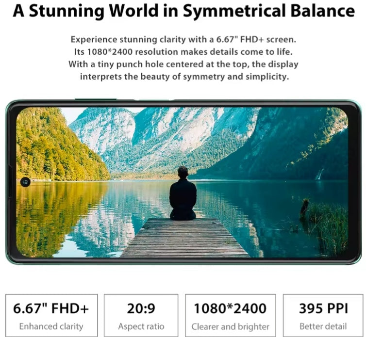 Blackview A100 Hello P70 Android 11 Smartphone 6.67inch Screen RAM 6GB+128GB ROM (Green) Smartphone smp