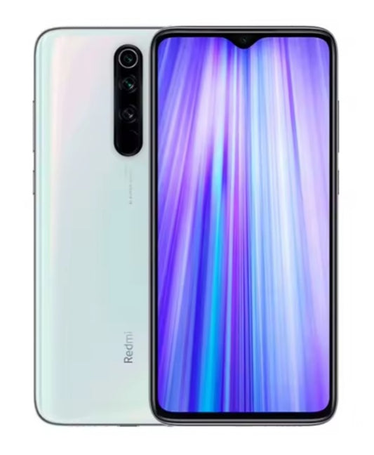 Xiaomi Redmi Note 8 Pro Global Version White Smartphone Facial Recognition & Fingerprint Unlock Function Dust Water & Scratch Resistant HD Screen Super/Fast Charging (RAM 6GB+128GB ROM) Smartphone. smp