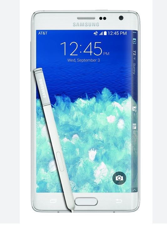 Samsung Galaxy Note Edge Global Version White Smartphone Dust Water & Scratch Resistant HD Screen Super/Fast Charging Smartphone (N915). smp