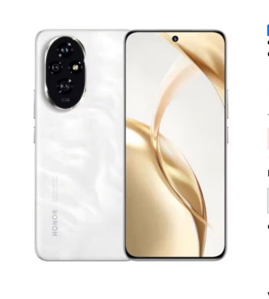 Honor 200 5G Chinese Version White Smartphone Facial Recognition & Fingerprint Unlock Function Dust Water & Scratch Resistant HD Screen Super/Fast Charging Smartphone smp