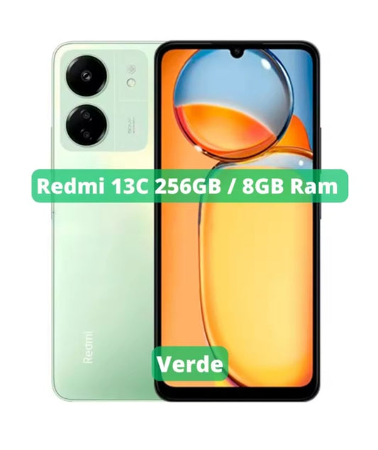Xiaomi Redmi 13C 4G UK/US/EUR Version Green Smartphone Facial Recognition & Fingerprint Unlock Function Dust Water & Scratch Resistant HD Screen Super/Fast Charging Smartphone (RAM 8GB+256GB ROM).smp