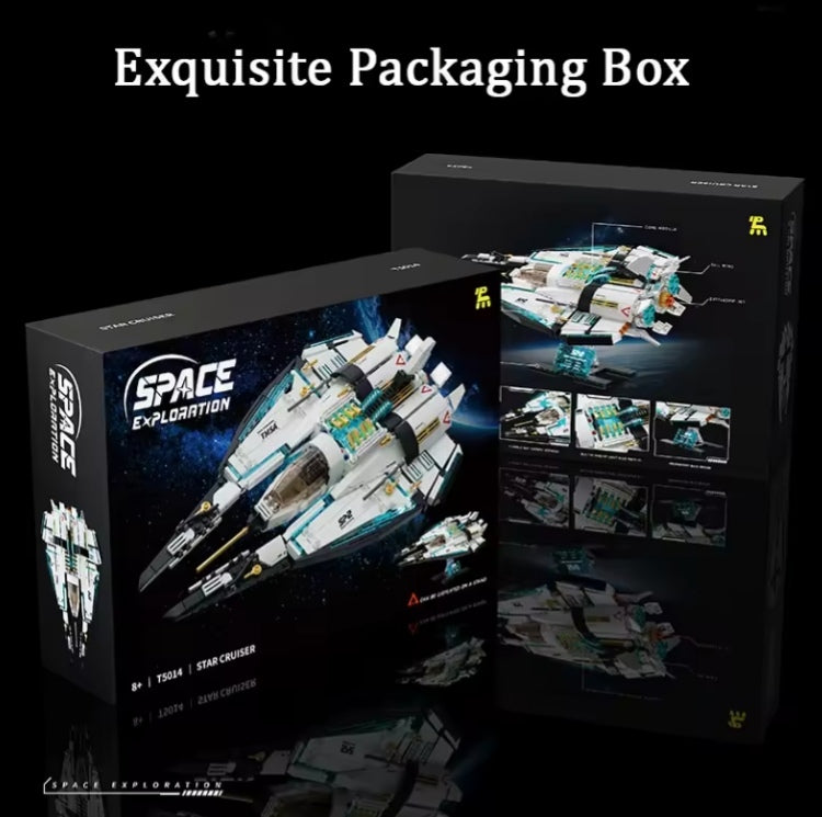 Sci-fi Star Cruiser With Rotating Cockpit Building Blocks Set Toys tys bbs