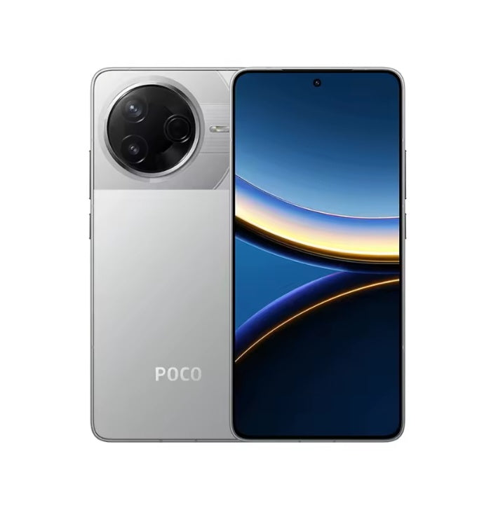 Xiaomi Poco F7 Pro 5G Global Version Silver Smartphone Facial Recognition & Fingerprint Unlock Function Dust Water & Scratch Resistant HD Screen Super/Fast Charging (RAM 16GB+256GB ROM) Smartphone. smp