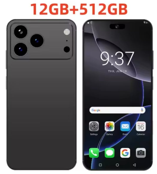 Hot 2026 New XS17 Pro Max 7.3inch HD 4K Android 14 12GB+512GB (Black) Smartphone smp