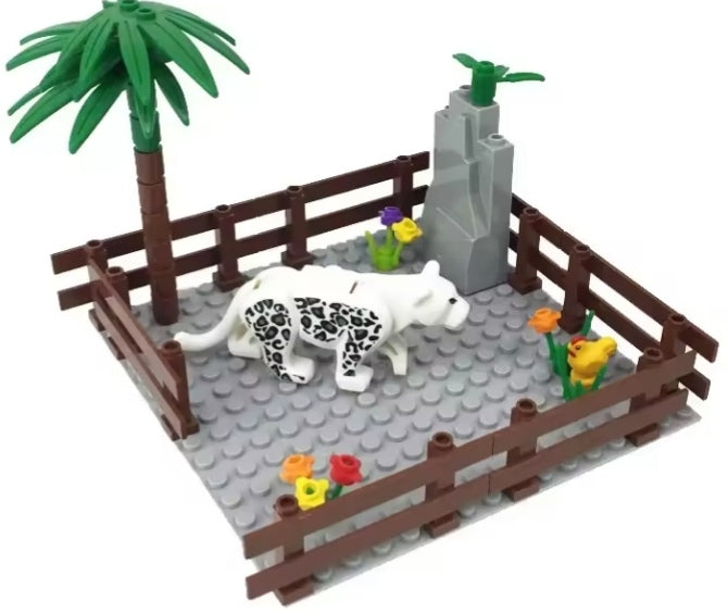 Children's Leopard In Enclosure Building Blocks Set Toys tys bbs