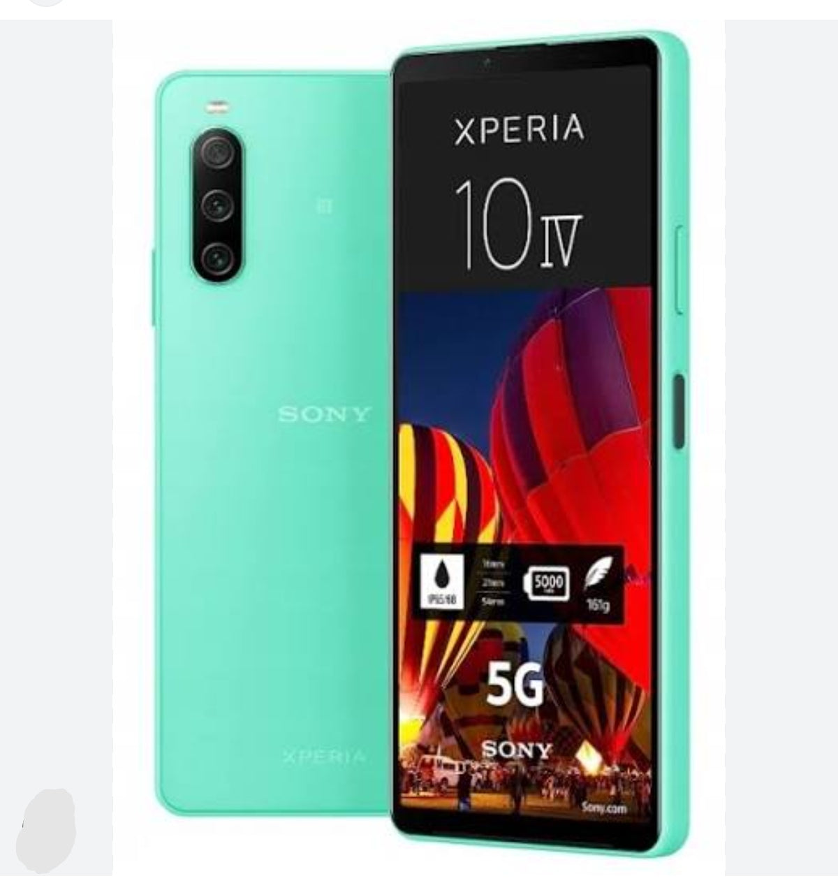 Sony Xperia 10 IV 5G Smartphone Water Resistant Dustproof HD Screen Fingerprint Unlock Function Super/Fast Charging Japan Version (Green) Smartphone smp