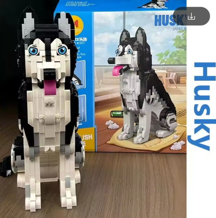 Educational Children's Husky Building Blocks Set Toys (with box) tys bbs