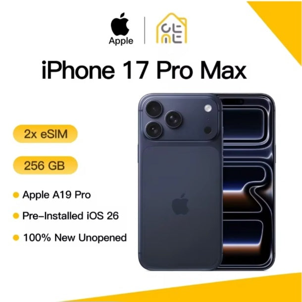 Apple iPhone 17 Pro Max Deep Blue Smartphone Dust Water & Scratch Resistant HD Screen Super/Fast Charging Smartphone (256GB ROM). smp