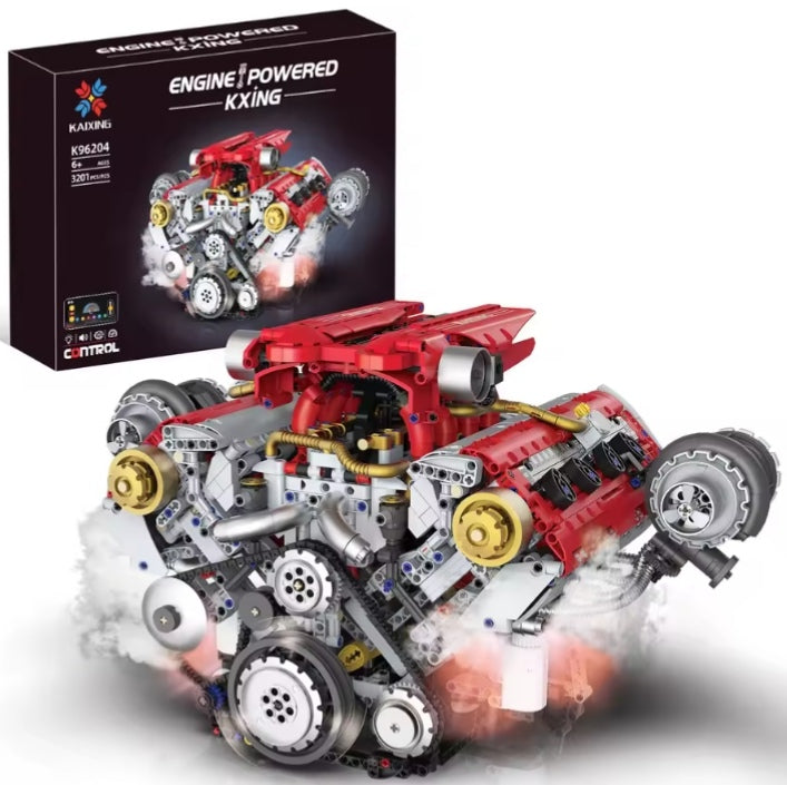 Remote Controled Motorized V8 Engine Building Block Set Toys For Adult Kids tys bbs crs