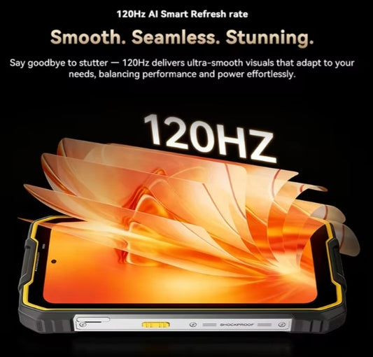 Blackview Oscal Pilot 5 5G Global Version Smartphone Facial Recognition & Fingerprint Unlock Function Dust Water & Scratch Resistant HD Screen Super/Fast Charging Yellow Smartphone smp
