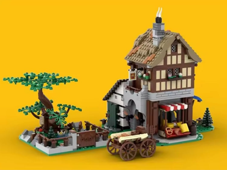 Children's Medieval House Building Blocks Set Toys tys bbs