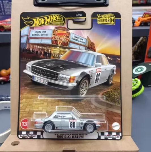 2025 Hot Wheels Boulevard Mercedess-Benz 500 SLC Rallye" Toy Car tys crs