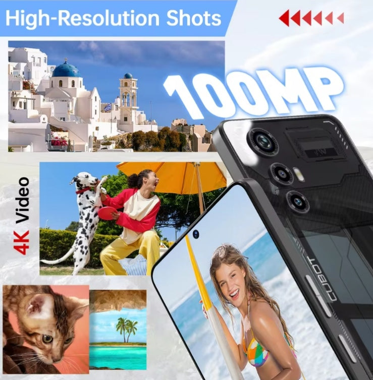 CUBOT MAX 5 5G Waterproof Smartphone Global Version Android 14 HD Screen (Black) Smartphone smp