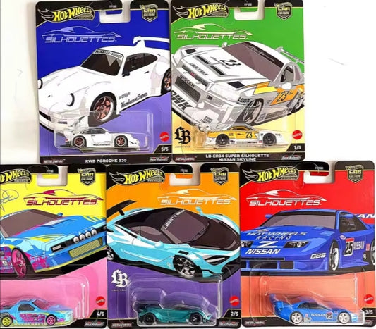 2025 Mattel Hot Wheels Car Culture Silhouettes 2 Sets Chance Chase Toy Cars tys crs