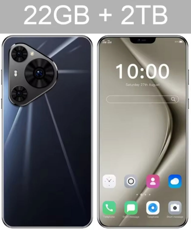 2026 HOT New P80 Ultra 7.0inch HD 4K 4G 5G Android 22GB+2TB (Black) Smartphone smp