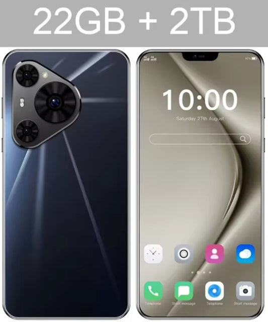 2026 HOT New P80 Ultra 7.0inch HD 4K 4G 5G Android 22GB+2TB (Black) Smartphone smp